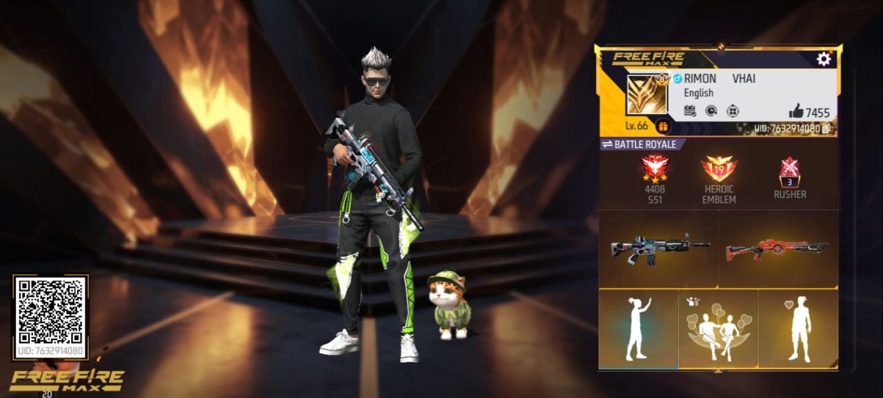 FF Account Lvl 66 | Prime 8 | 17 Artifact + 75 Mythic | 344 Weapons | 202 Collection | 7.4K Likes | BD Server Sold FF ID